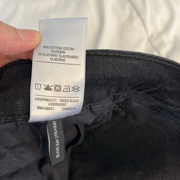 Hudson Blake Slim Straight Black Jeans size 30, 32L - Picture 12 of 16